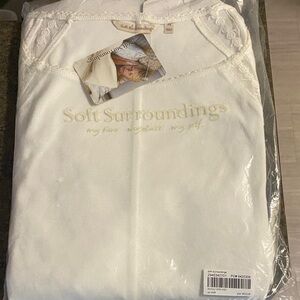 Soft Surroundings Cream Lace Nightgown